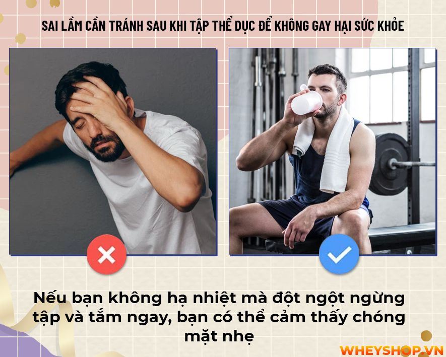 Liệu bạn đã bao giờ tự hỏi mình rằng sau khi tập gym không nên làm gì? Cùng WheyShop tìm hiểu 17 điều cấm kị không nên làm sau khi tập gym...