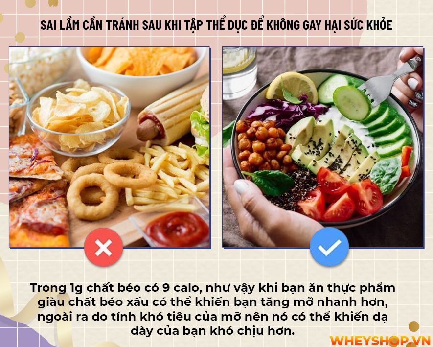 Liệu bạn đã bao giờ tự hỏi mình rằng sau khi tập gym không nên làm gì? Cùng WheyShop tìm hiểu 17 điều cấm kị không nên làm sau khi tập gym...