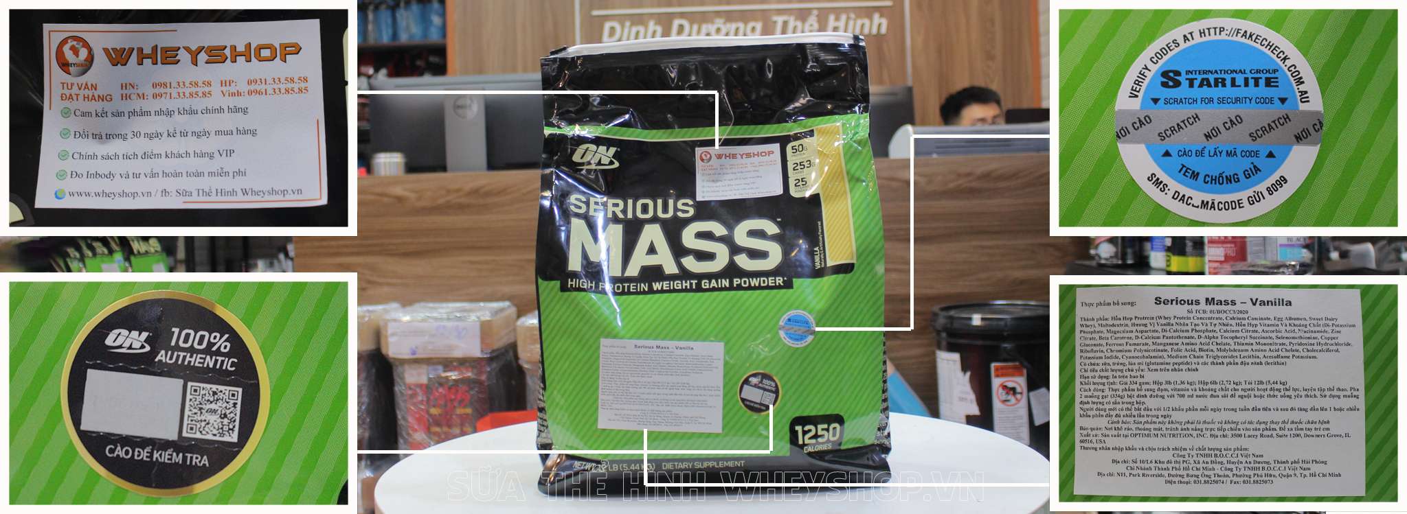 serious mass tem nhan hieu chinh hang tai wheyshop