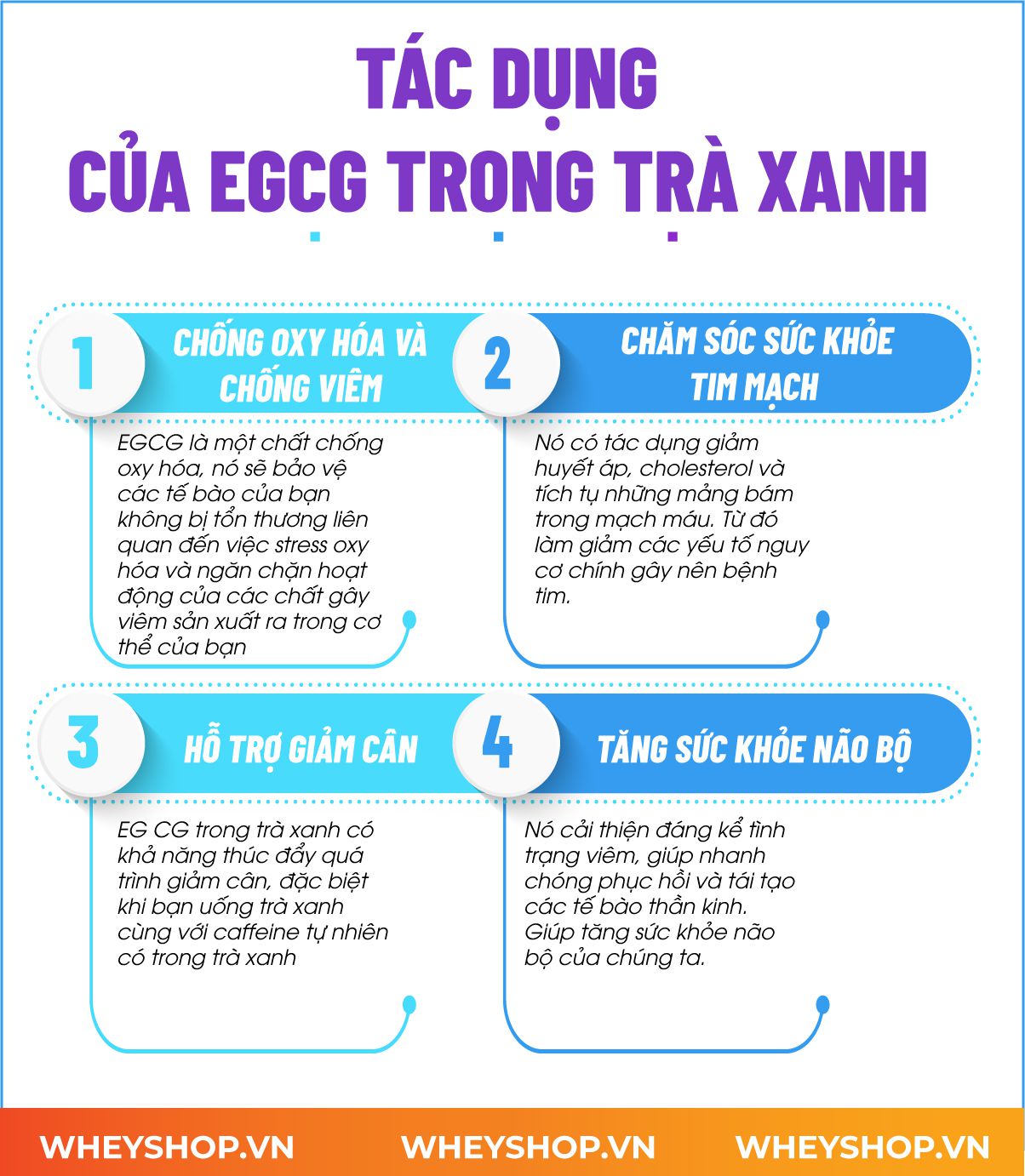 EGCG là gì? Hãy cùng WheyShop tìm hiểu chi tiết về công dụng lợi ích và những lưu ý bổ sung EGCG qua bài viết...