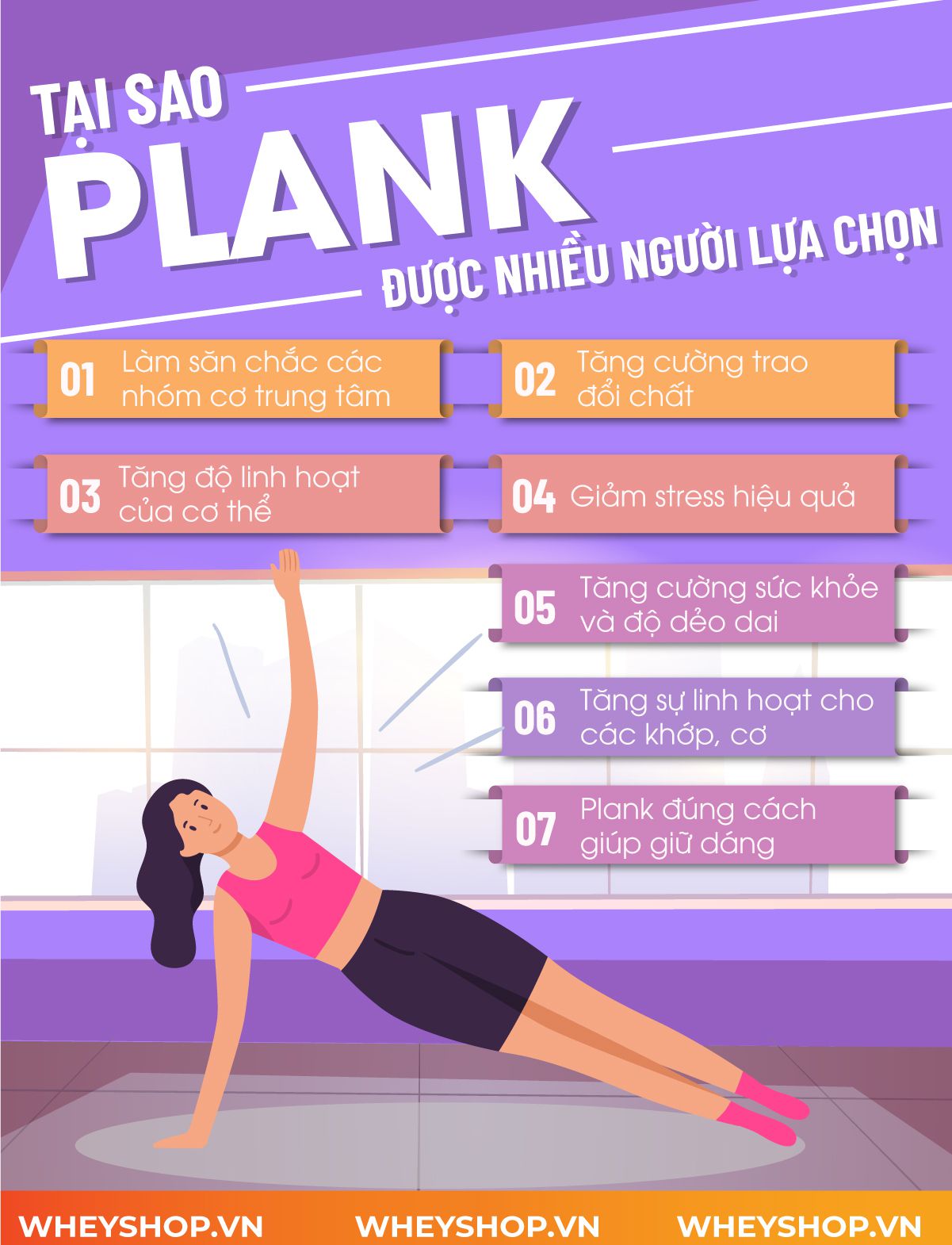 Nếu bạn đang băn khoăn trong việc tìm cách Plank đúng cách, đơn giản và giảm mỡ hiệu quả thì hãy cùng WheyShop điểm qua bài viết...