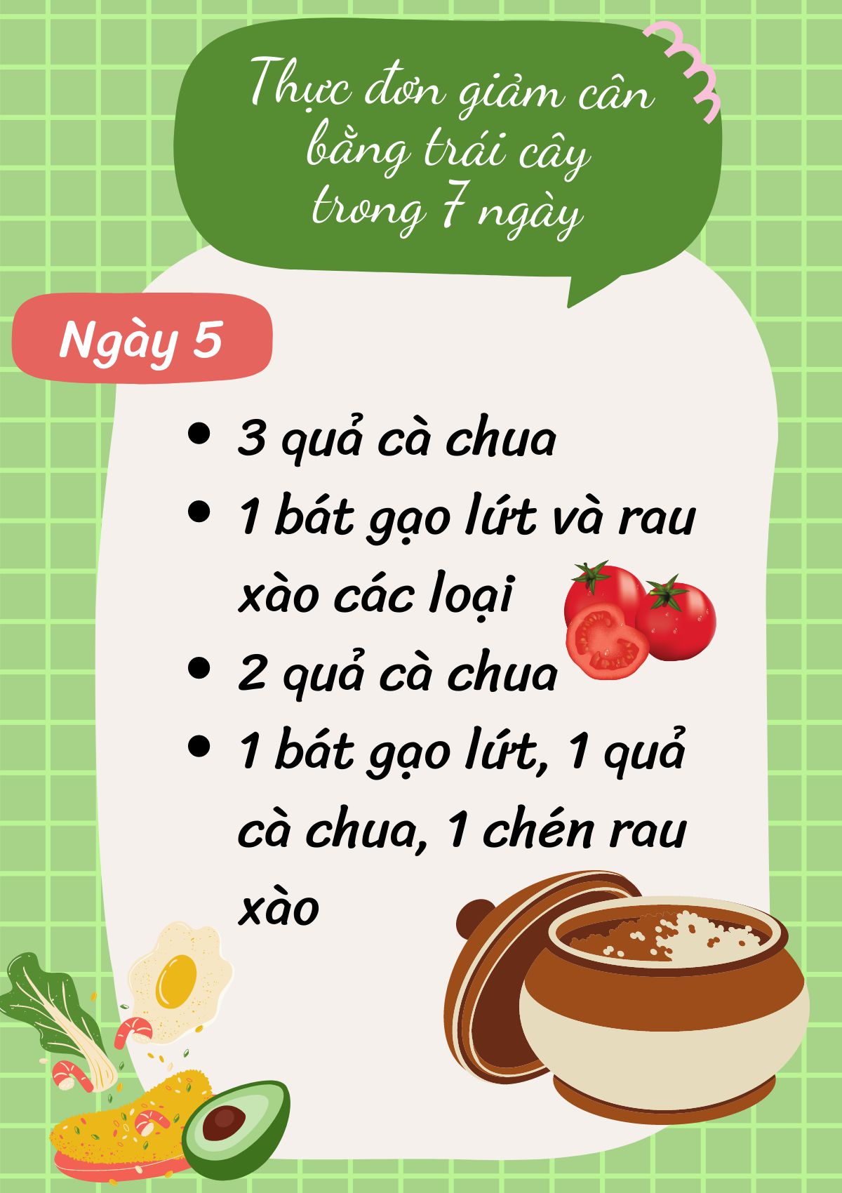 Thực đơn giảm cân bằng trái cây trong 7 ngày hay chế độ ăn kiêng General Motor Diet (GM) là một trong những chế độ ăn kiêng được các chị em phụ nữ ưa thích...