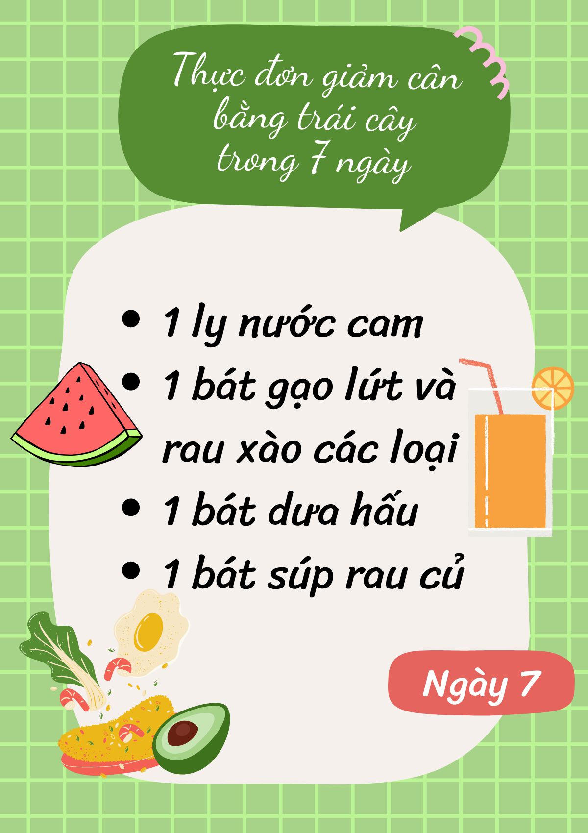 Thực đơn giảm cân bằng trái cây trong 7 ngày hay chế độ ăn kiêng General Motor Diet (GM) là một trong những chế độ ăn kiêng được các chị em phụ nữ ưa thích...