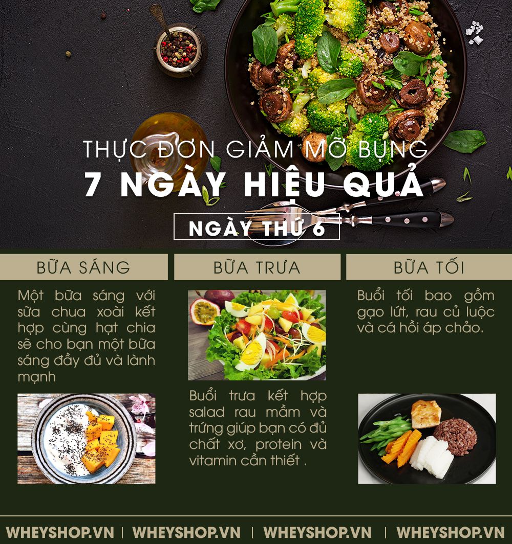 Nếu bạn đang băn khoăn tìm kiếm thực đơn giảm mỡ bụng hiệu quả thì hãy cùng tham khảo gợi ý của WheyShop qua bài viết ngay sau đây nhé!