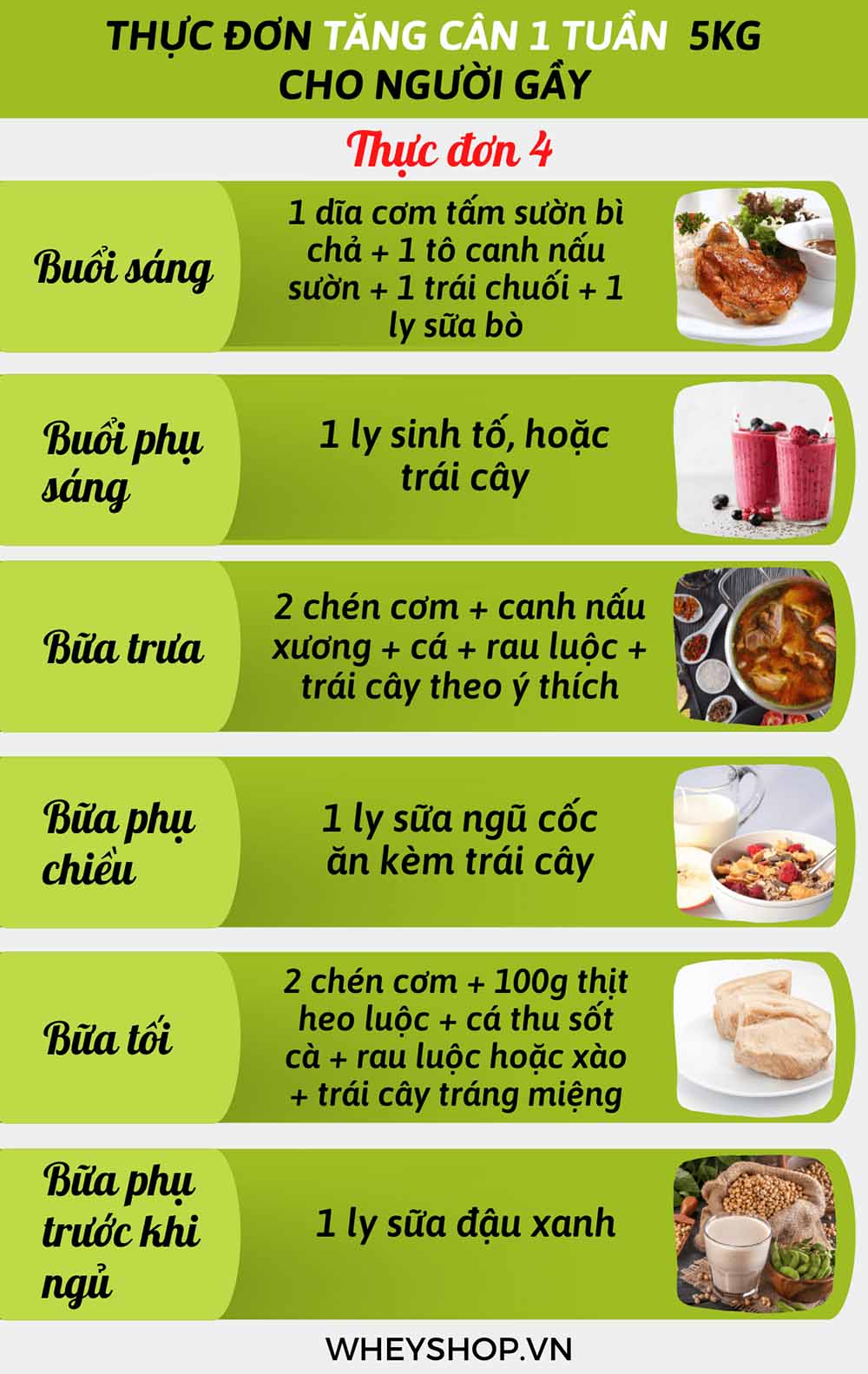 Bật mí 7 thực đơn tăng cân cho nam nữ, người gầy khó hấp thu dinh dưỡng cải thiện cân nặng tự nhiên, bền vững qua bài viết...