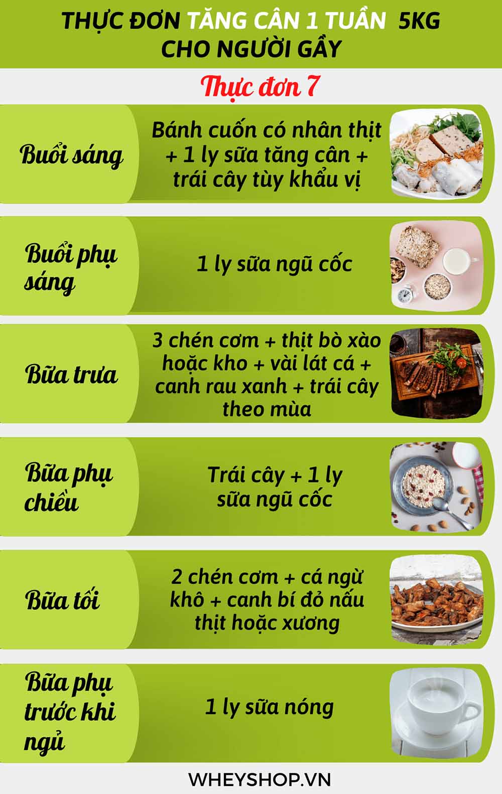 Bật mí 7 thực đơn tăng cân cho nam nữ, người gầy khó hấp thu dinh dưỡng cải thiện cân nặng tự nhiên, bền vững qua bài viết...