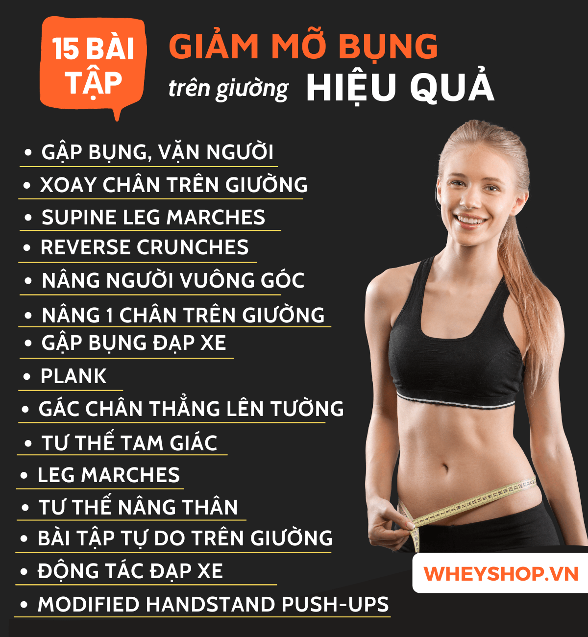 Nếu bạn đang tìm kiếm bài tập giảm mỡ bụng trên giường thì hãy cùng WheyShop tham khảo chi tiết top 16 bài tập giảm mỡ bụng trên giường qua bài...