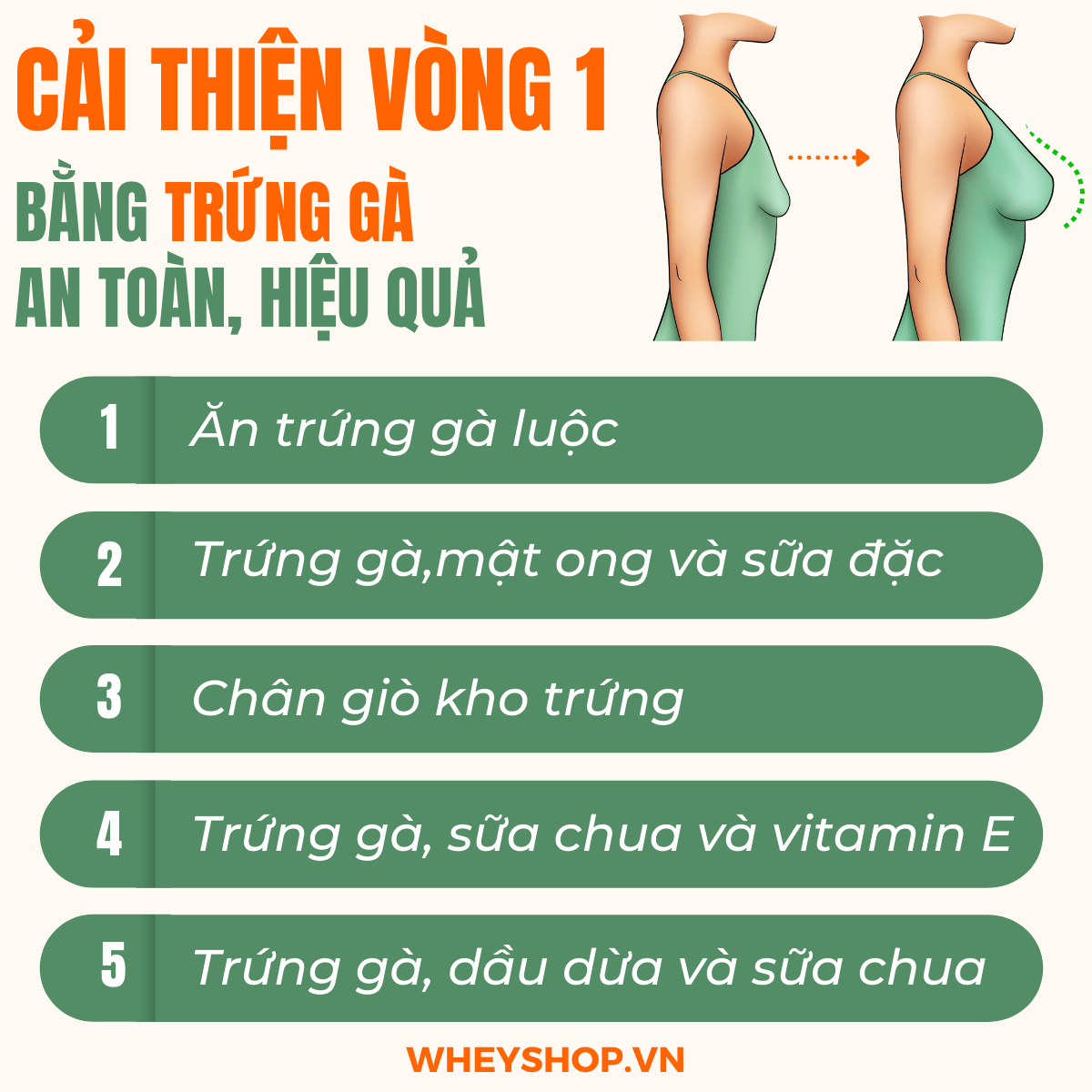 Nếu bạn đang tìm cách cải thiện vòng 1 bằng trứng gà - NGỰC TO, KHỦNG, QUYẾN RŨ thì hãy cùng WheyShop tham khảo bài viết...