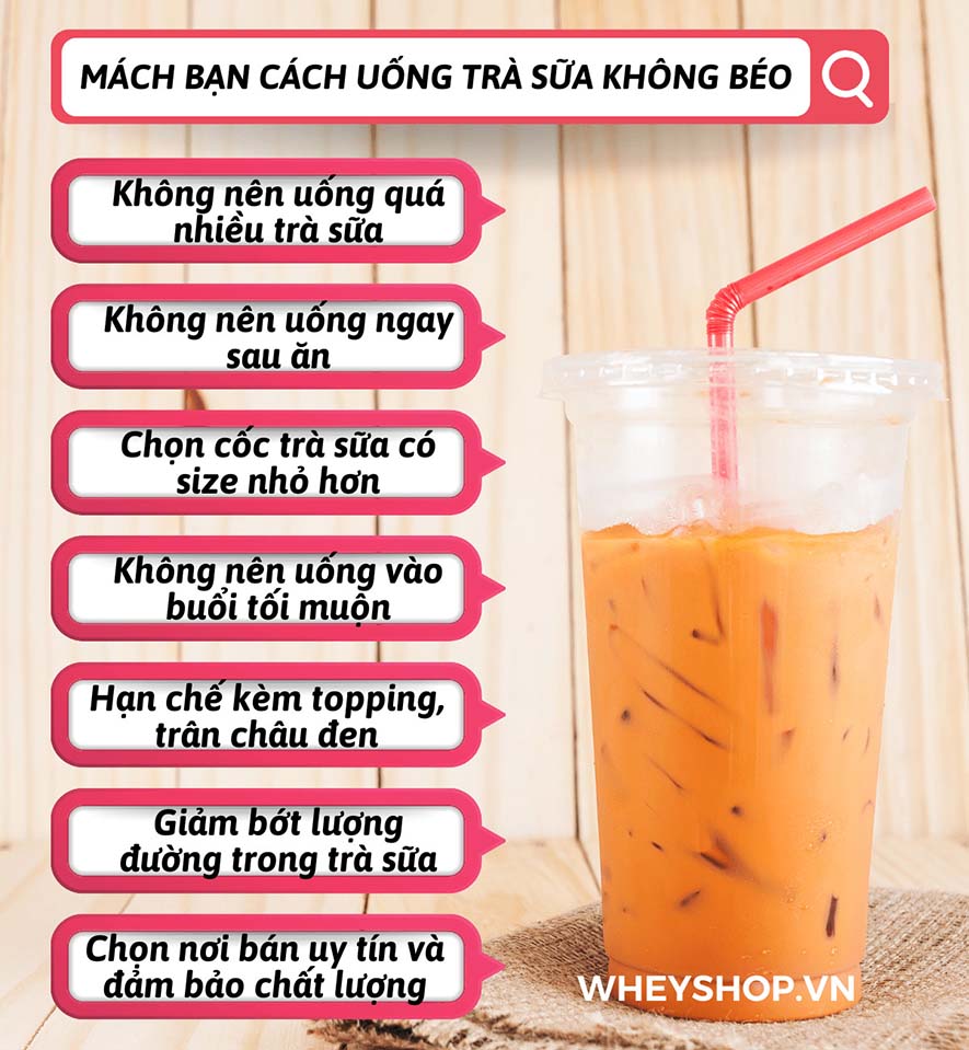 Nếu bạn đang phân vân về trà sữa bao nhiêu calo thì hãy cùng WheyShop tìm hiểu chi tiết qua bài viết sau uống trà sữa có mập không nhé...