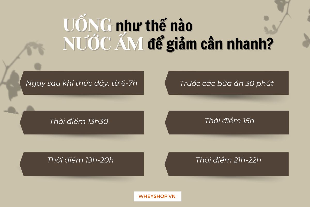 Nếu bạn đang tìm cách giảm cân hiệu quả thì uống nước ấm giảm cân là giải pháp đơn giản cho bạn. Cùng WheyShop tham khảo cách uống nước ấm giảm cân qua bài...