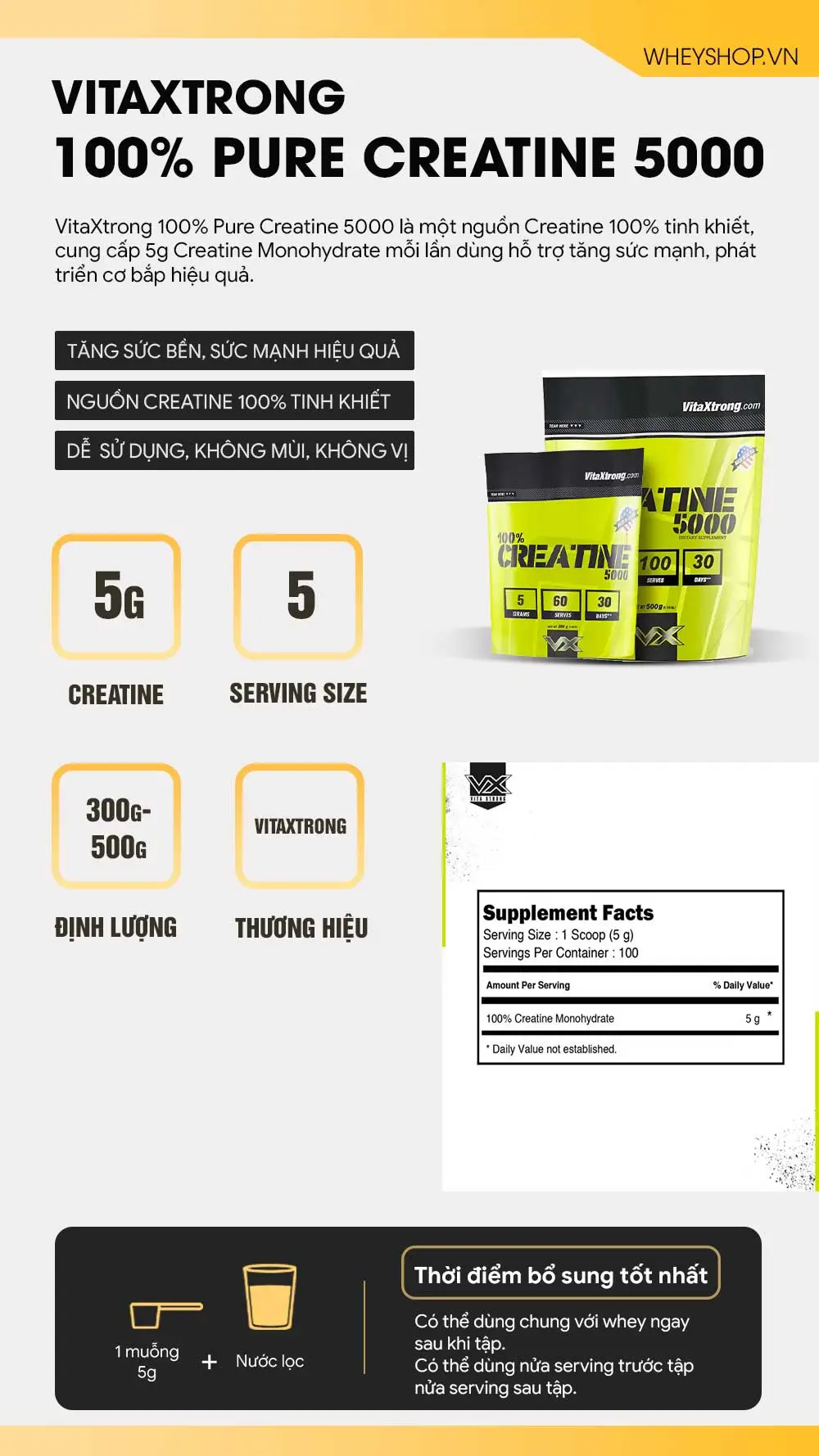 vitaxtrong-100-pure-creatine-5000-500g