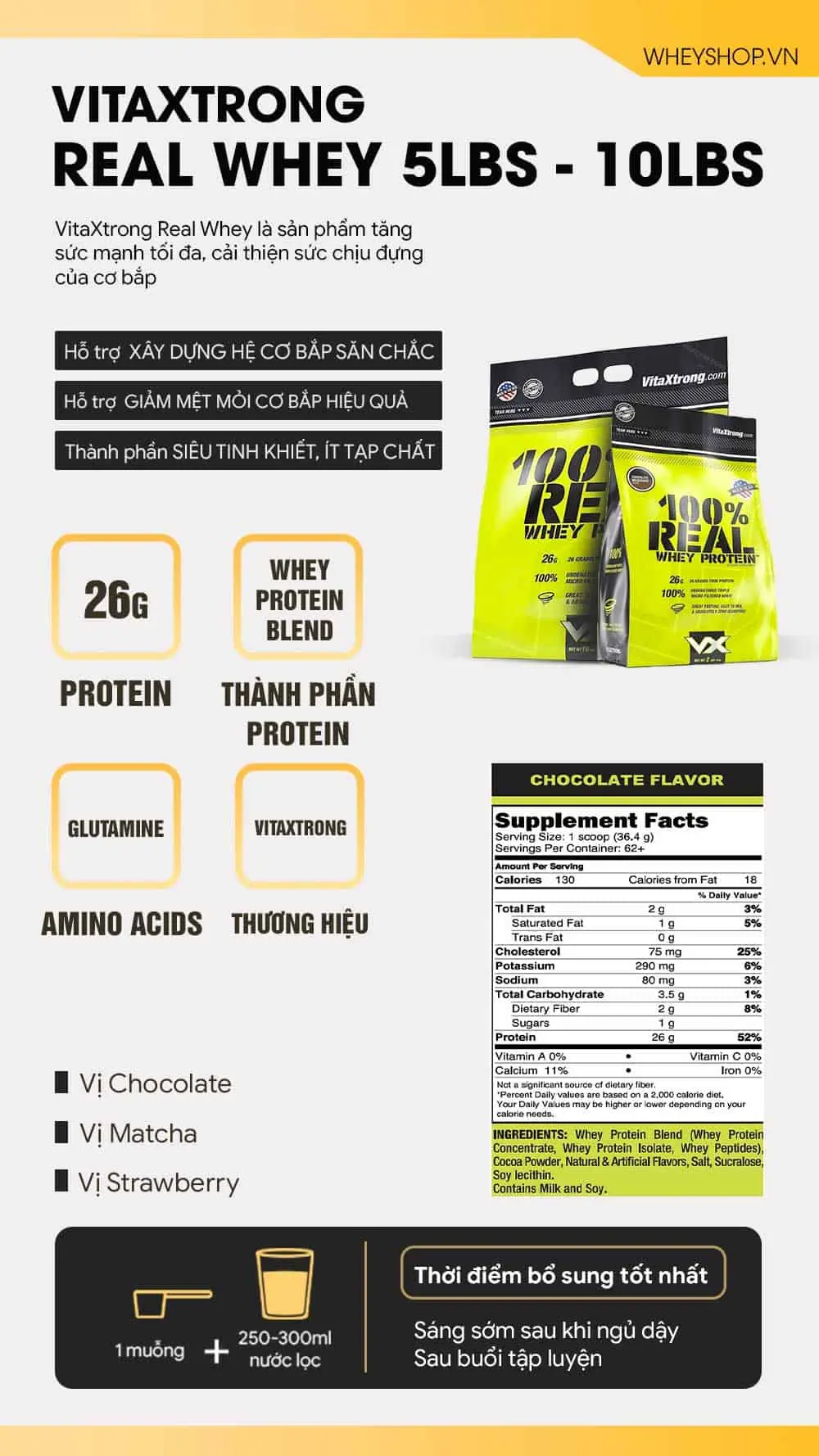 VitaXtrong Real Whey 5Lbs (2.3kg) 4 VitaXtrong Real Whey