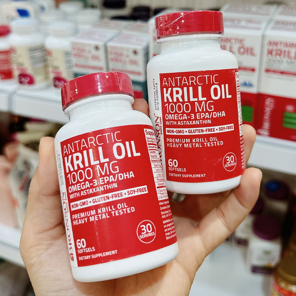 Bronson Antarctic Krill Oil Omega-3 EPA/DHA, 1000 mg (60 Viên)