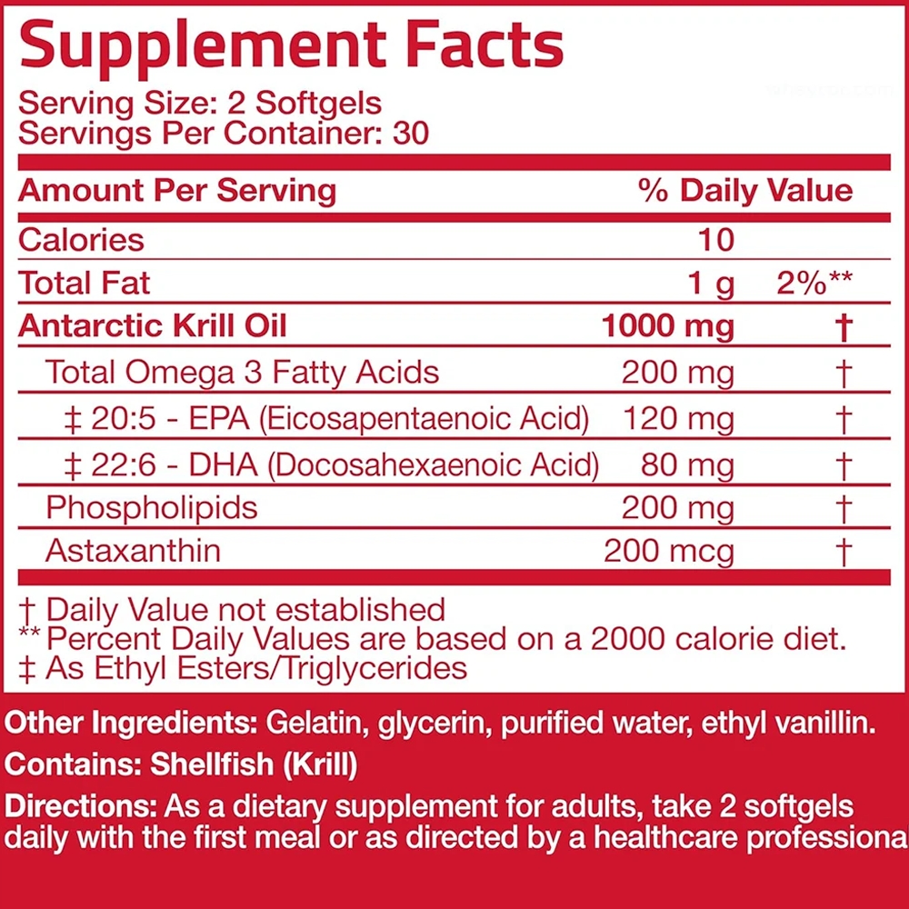 Bronson Antarctic Krill Oil Omega-3 EPA/DHA, 1000 mg (60 Viên)
