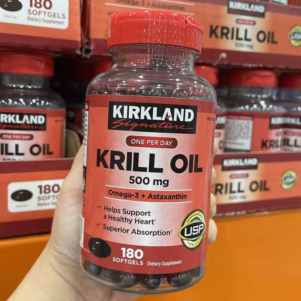Kirkland Signature Krill Oil 500mg (180 viên)