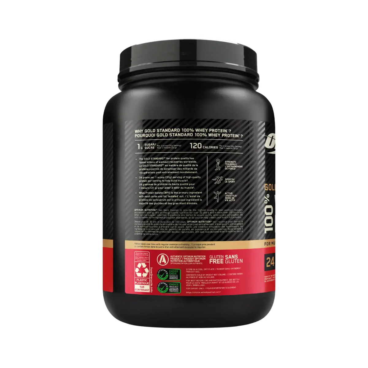 100% Whey Gold Standard 1.5Lbs (22 Servings)