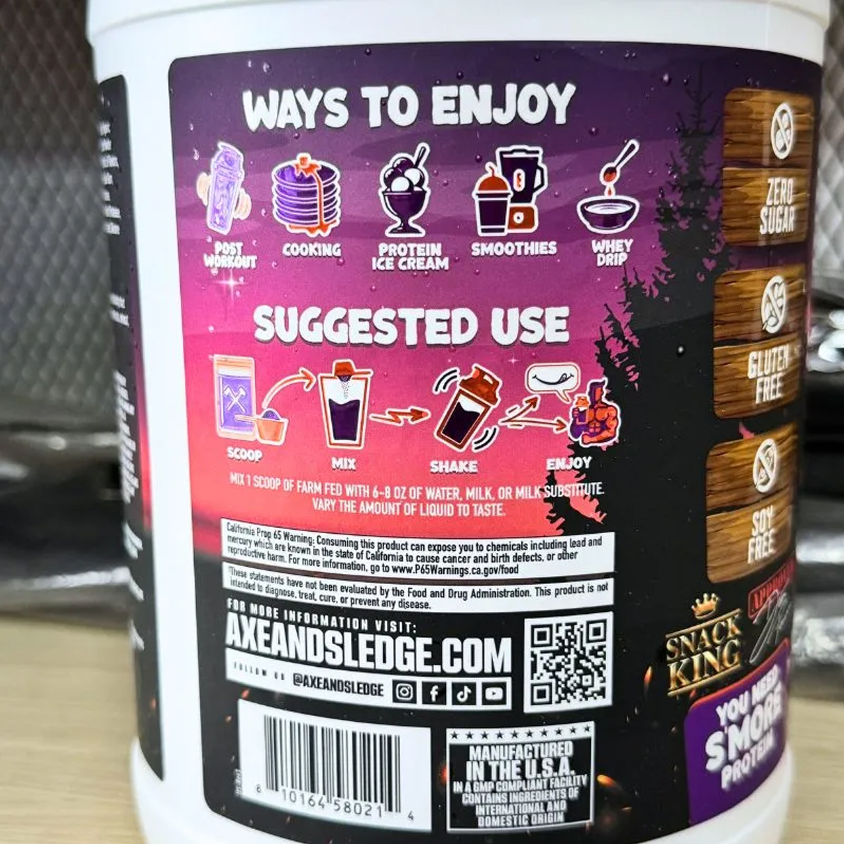 Axe & Sledge Farm Fed 100% Whey Protein Isolate 2Lbs (918g)