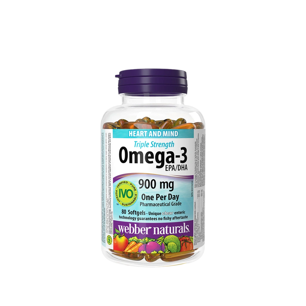 Webber Naturals Triple Strength Omega-3 900mg (80 viên)