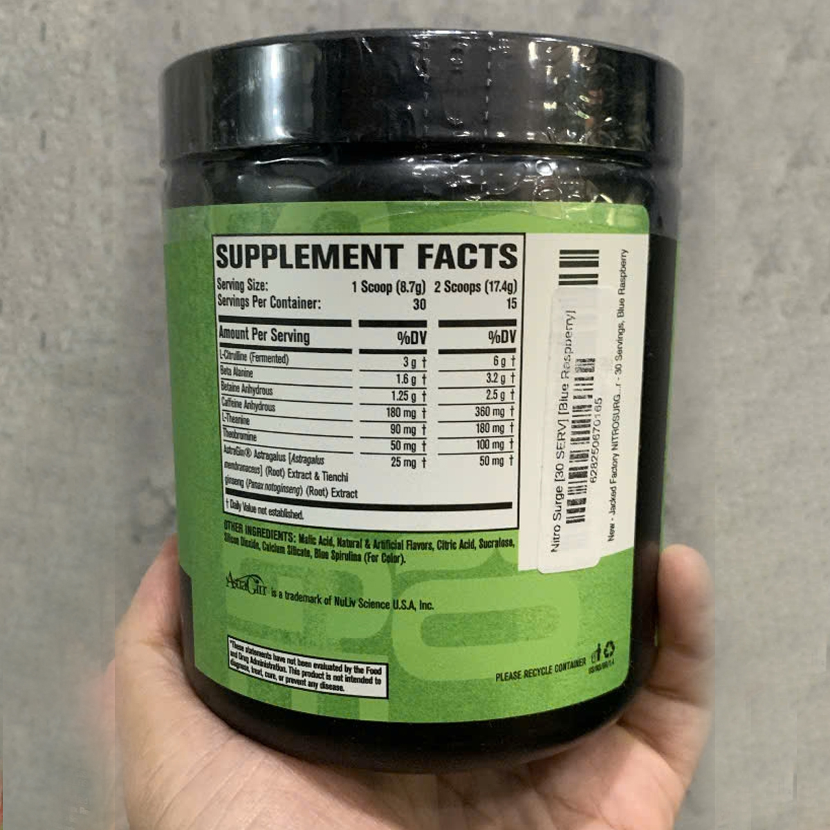 Jacked Factory NITROSURGE Pre Workout Supplement (30 servings)