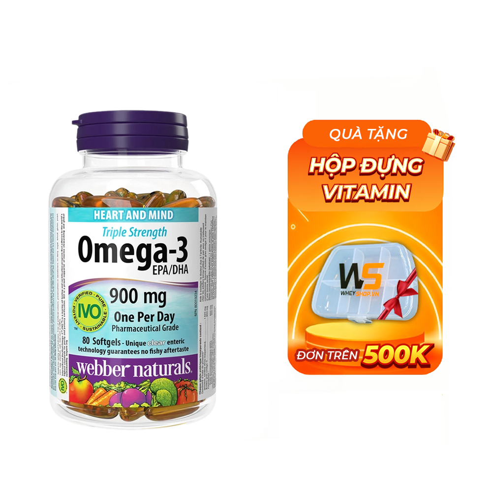 Webber Naturals Triple Strength Omega-3 900mg (80 viên)