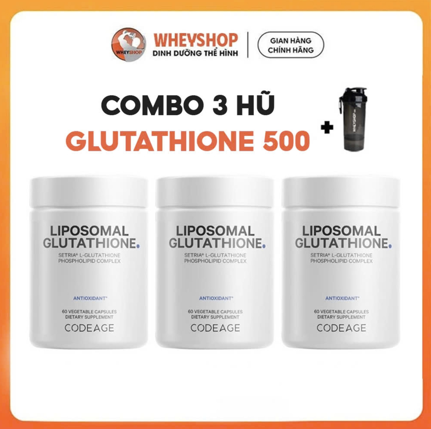 Code Age Liposomal Glutathione 500mg (60 viên)