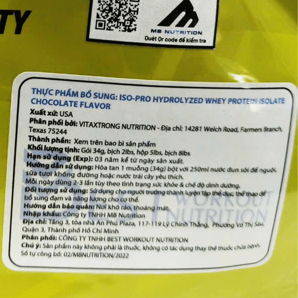 VitaXtrong ISO Pro 5Lbs (2.3kg)