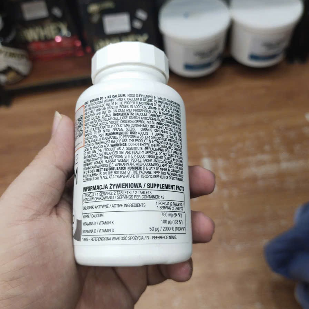 Ostrovit Vitamin D3 K2 Calcium (90 viên)