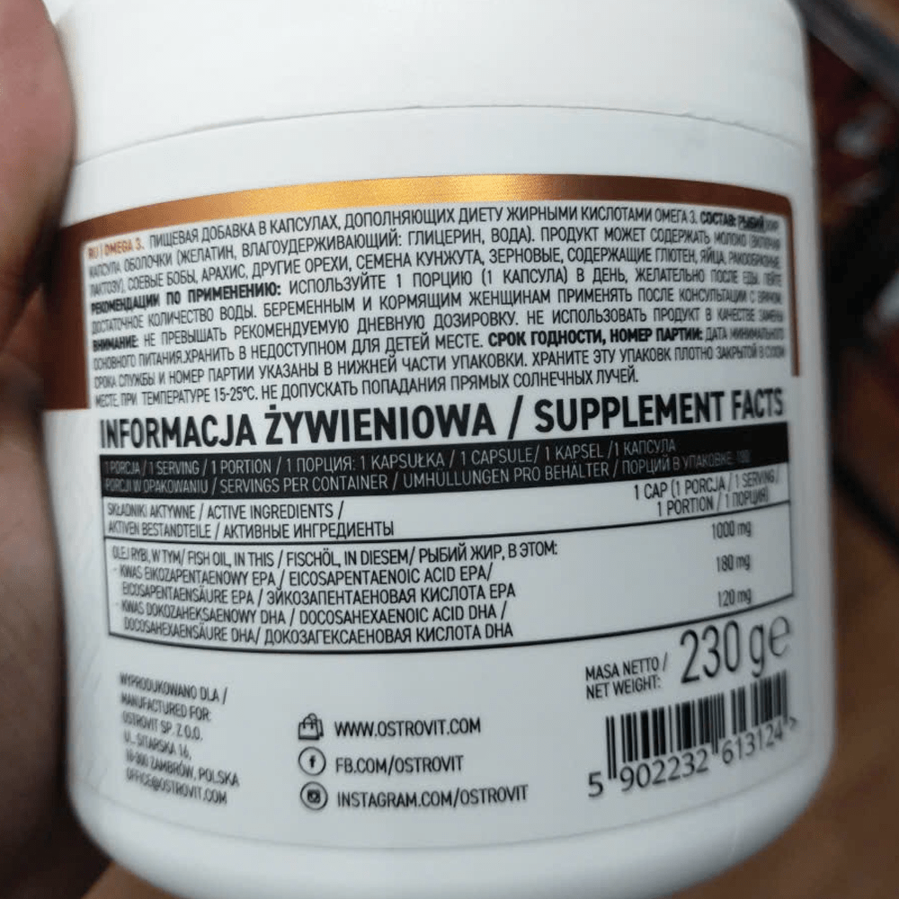 Ostrovit Omega-3 (180 viên)