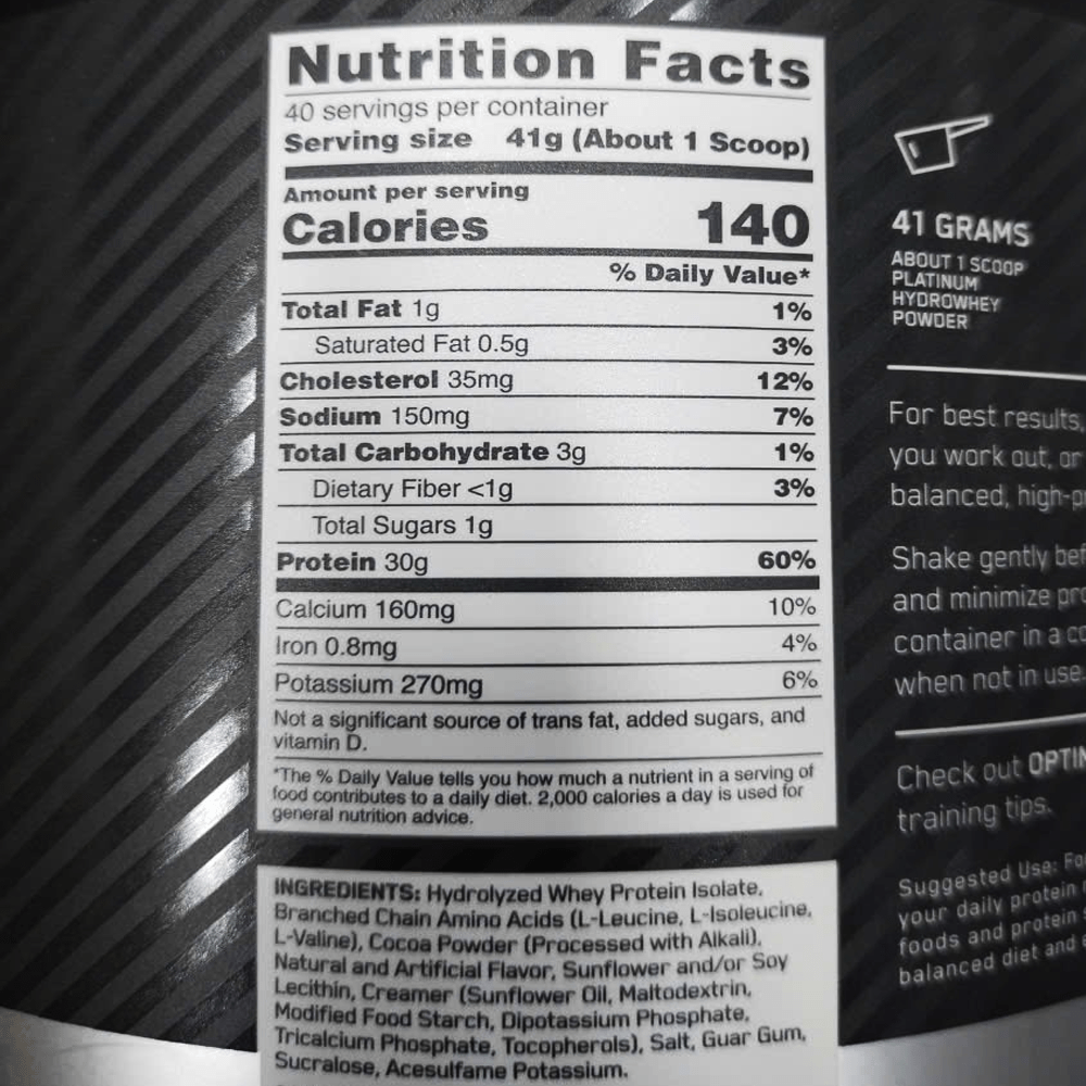 Platinum Hydro Whey 3.5Lbs (1.59kg)