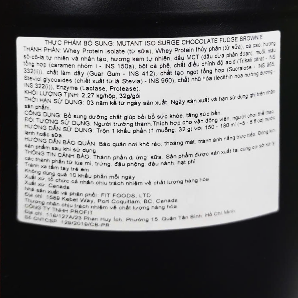 Mutant Iso Surge 5Lbs (2.3kg)