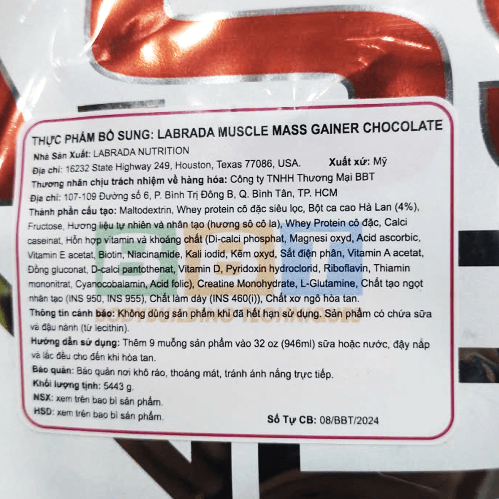 Muscle Mass Gainer 12Lbs (5.4kg)