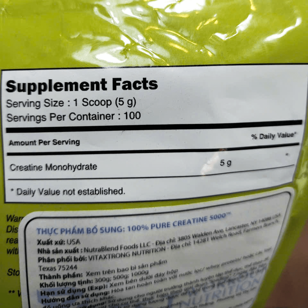 VitaXtrong 100% Pure Creatine 5000 (500g)