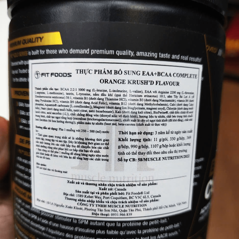 PVL EAA + BCAA Complete (30 lần dùng)