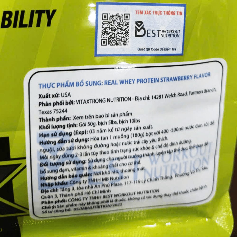 VitaXtrong Real Whey (2Lbs)