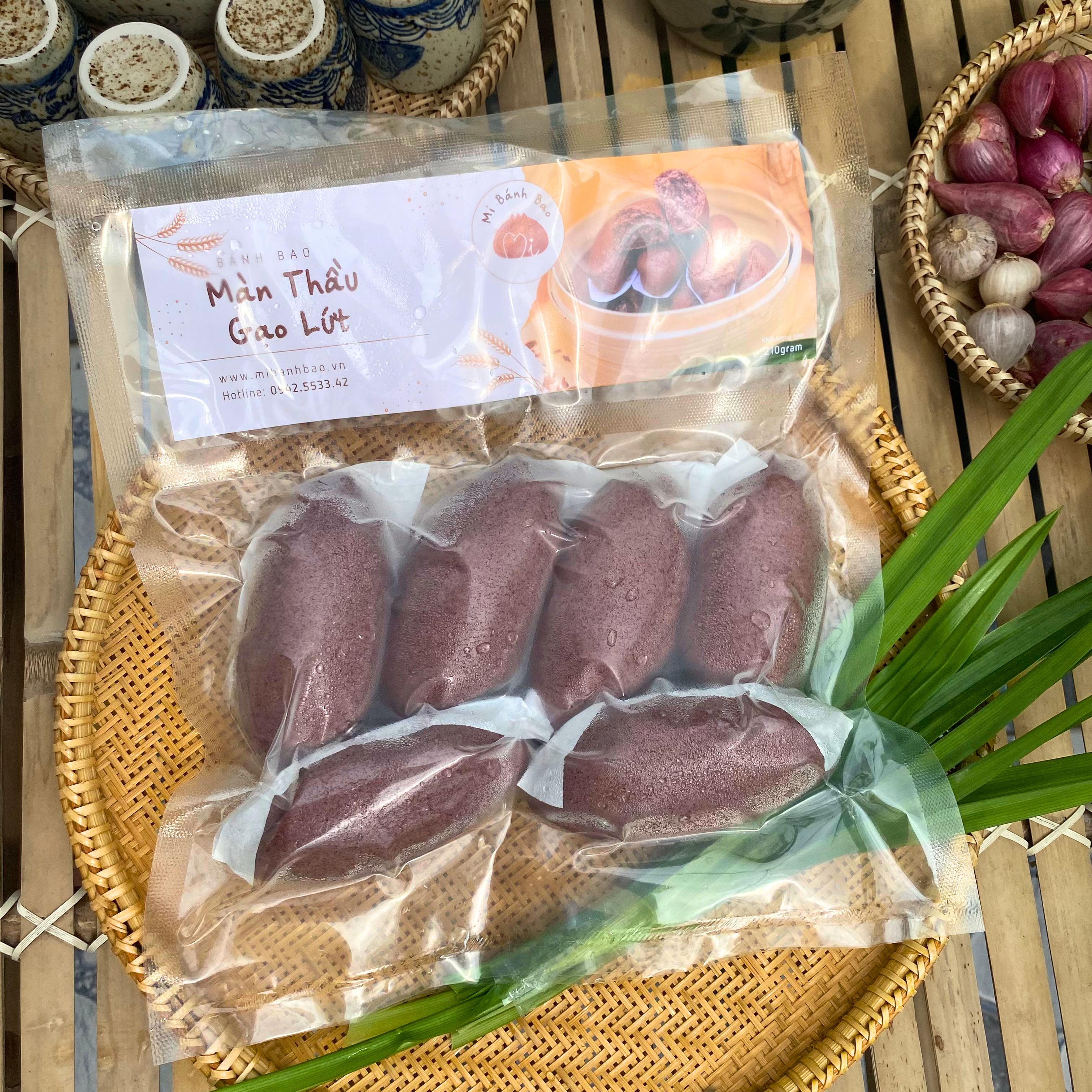 Màn Thầu Gạo Lứt (Gói 6 cái)