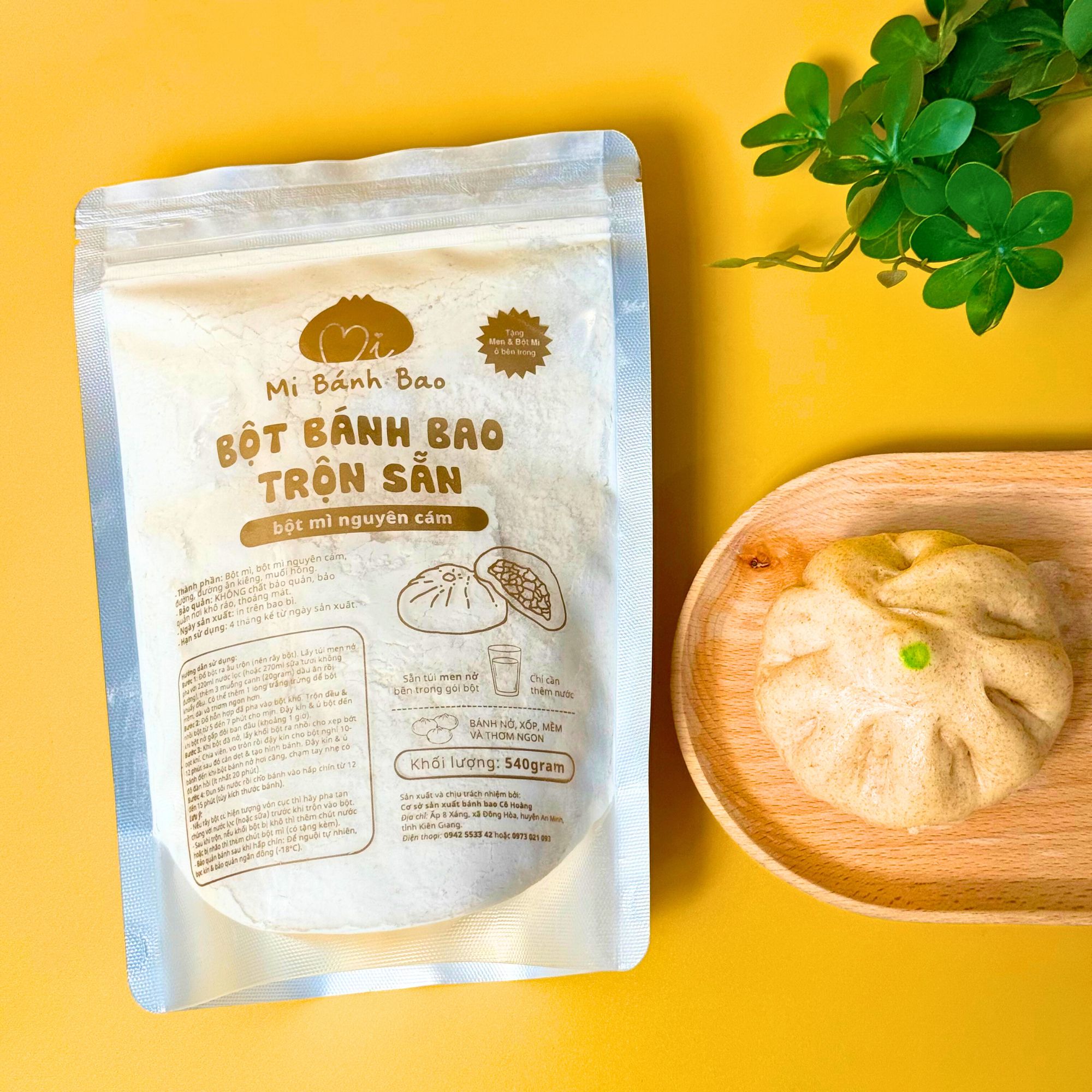 BỘT MÌ NGUYÊN CÁM pha sẵn 540gram