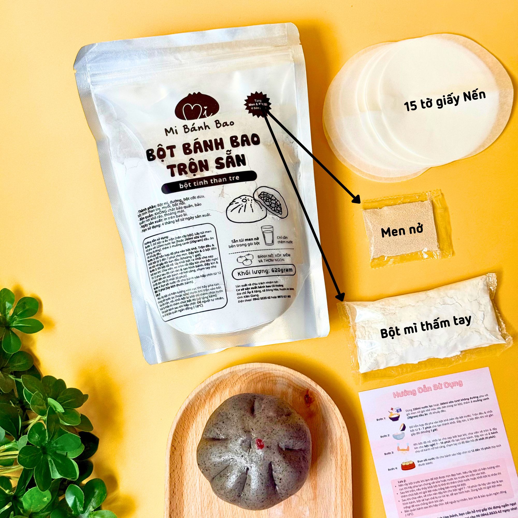 BỘT MÌ TINH THAN TRE pha sẵn 620gram