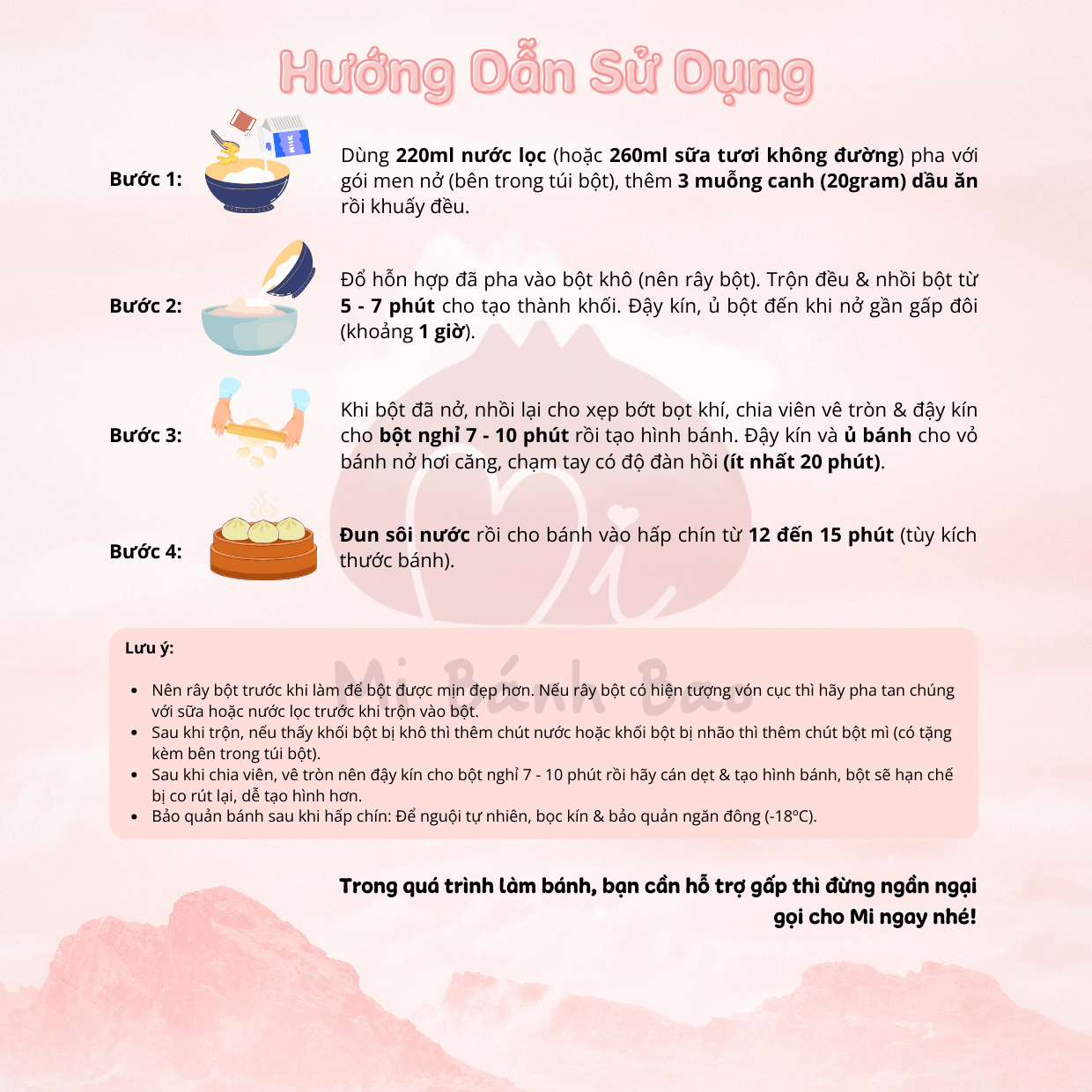 BỘT MÌ TRUYỀN THỐNG pha sẵn 620gram