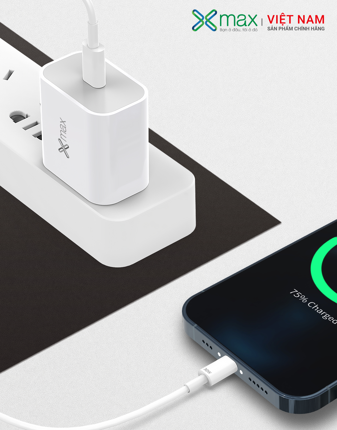 Combo sạc nhanh 20W PD+QC3.0 XMAX XWFPD01