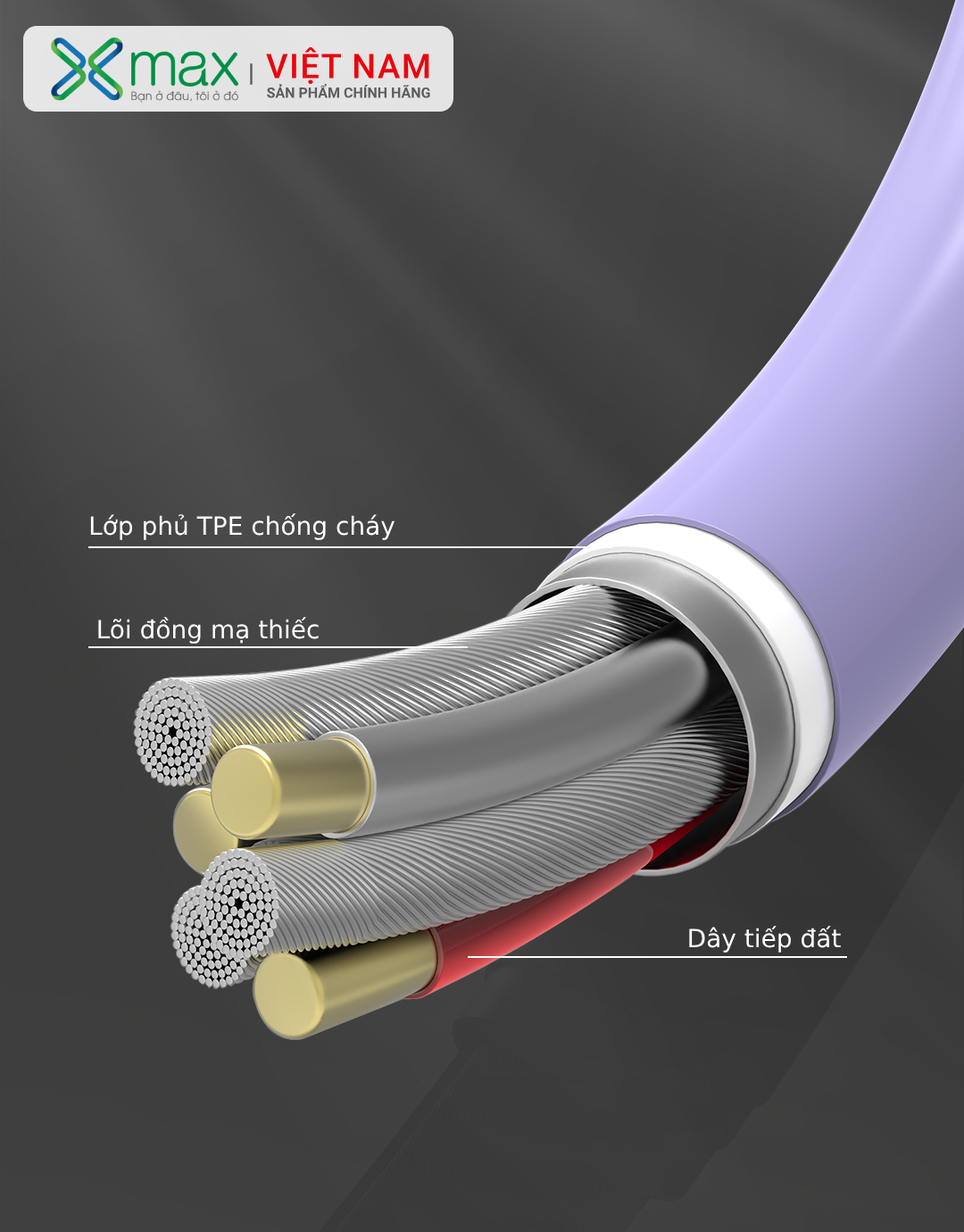 Cáp Silicone Sạc Siêu Nhanh 66W Type C to C XMAX XXCC02