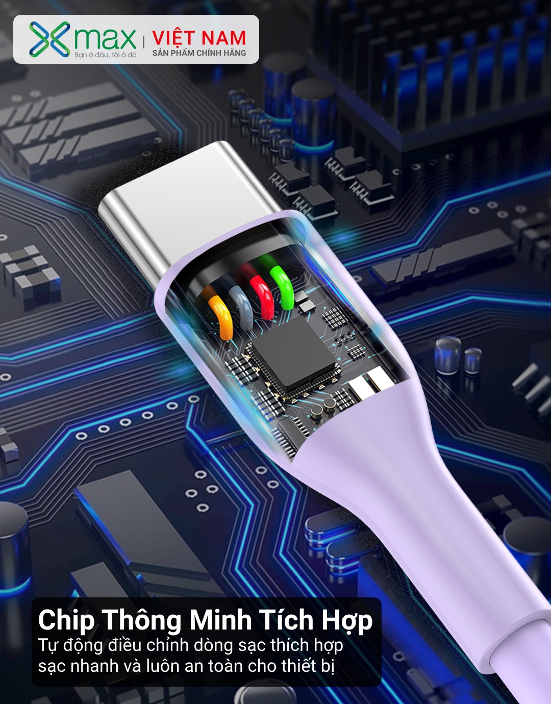 Cáp Silicone Sạc Siêu Nhanh 66W Type C to C XMAX XXCC02