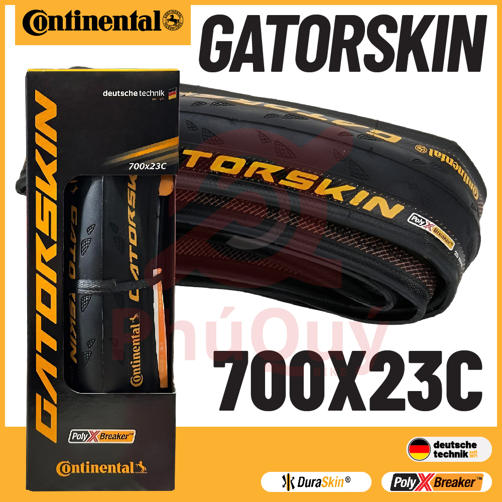 真・最終価格Continental Gatorskin 700x23C 2本 Vỏ Gấp Chống Đinh 700x23c Continental Gatorskin