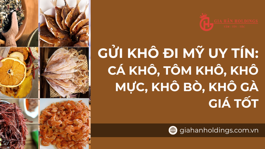 Gửi khô đi Mỹ uy tín: Cá khô, tôm khô, khô mực, khô bò, khô gà giá tốt