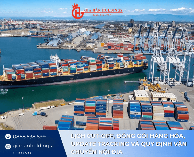 Lịch cut-off, đóng gói hàng hóa, update tracking và quy định vận chuyển nội địa