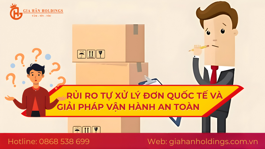Rủi ro tự xử lý đơn quốc tế và giải pháp vận hành an toàn cho seller Việt