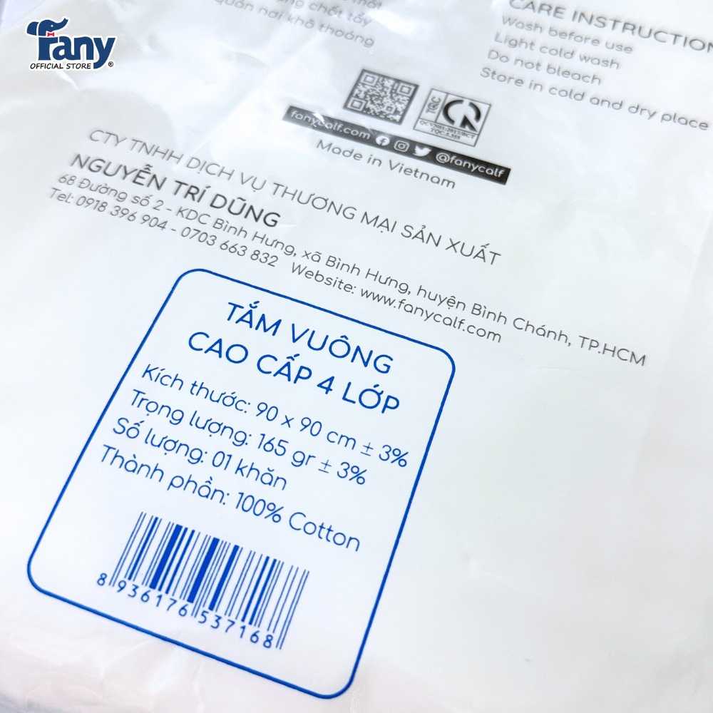 KHĂN TẮM VUÔNG CAO CẤP 4 LỚP