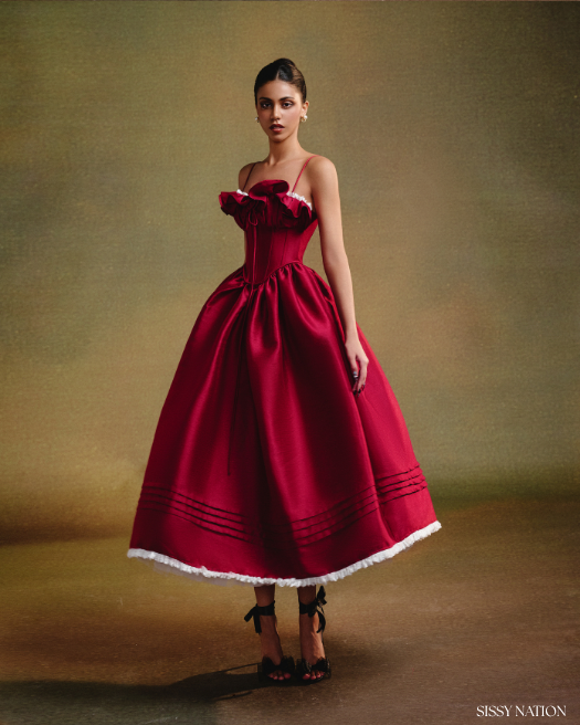 Tulip Corset Dress - Ruby Red Tulip Corset Dress - Ruby Red