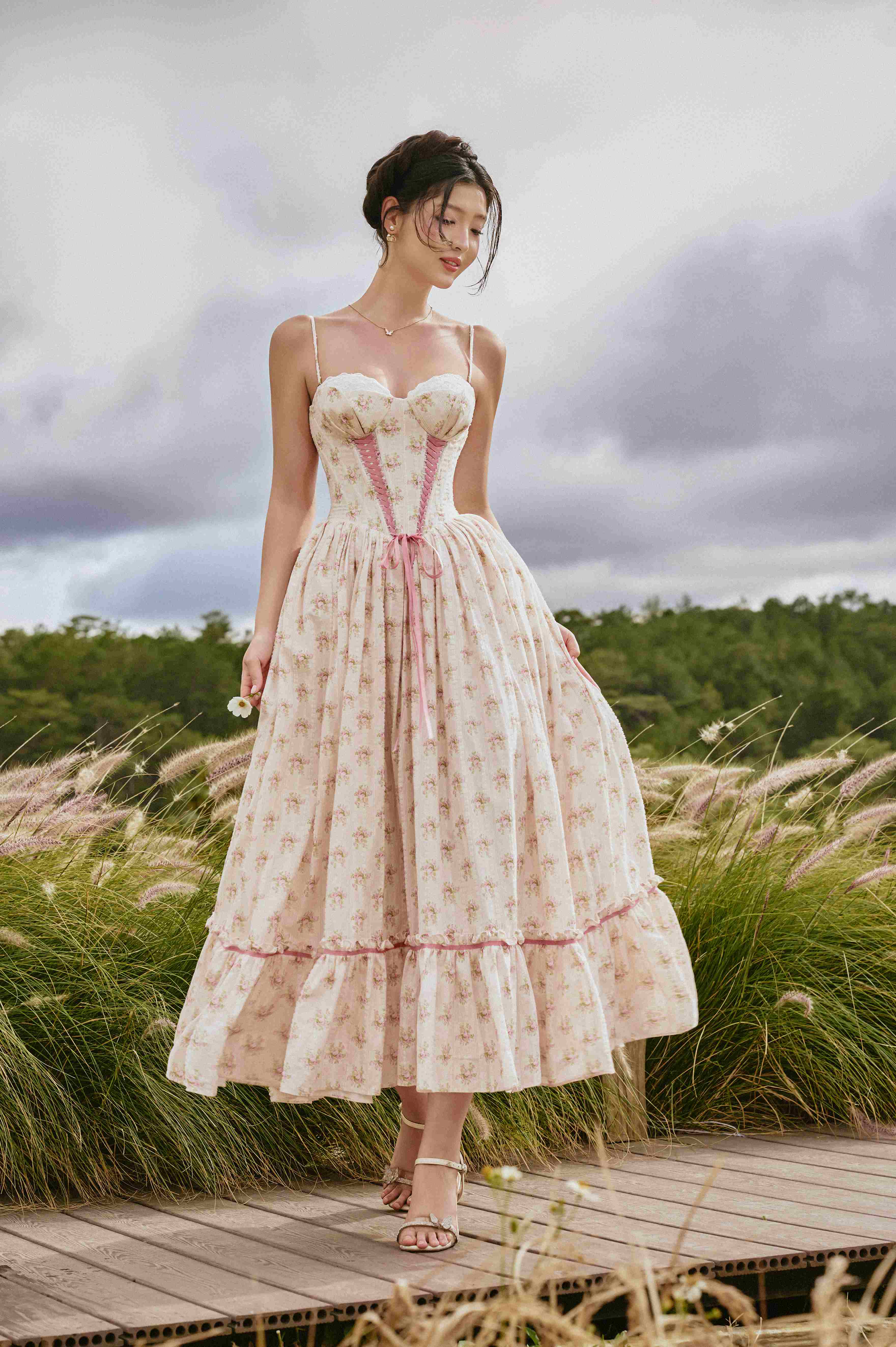 francesca's corset dress Sandy Pearl Corset Fit And Flare Mini Dress