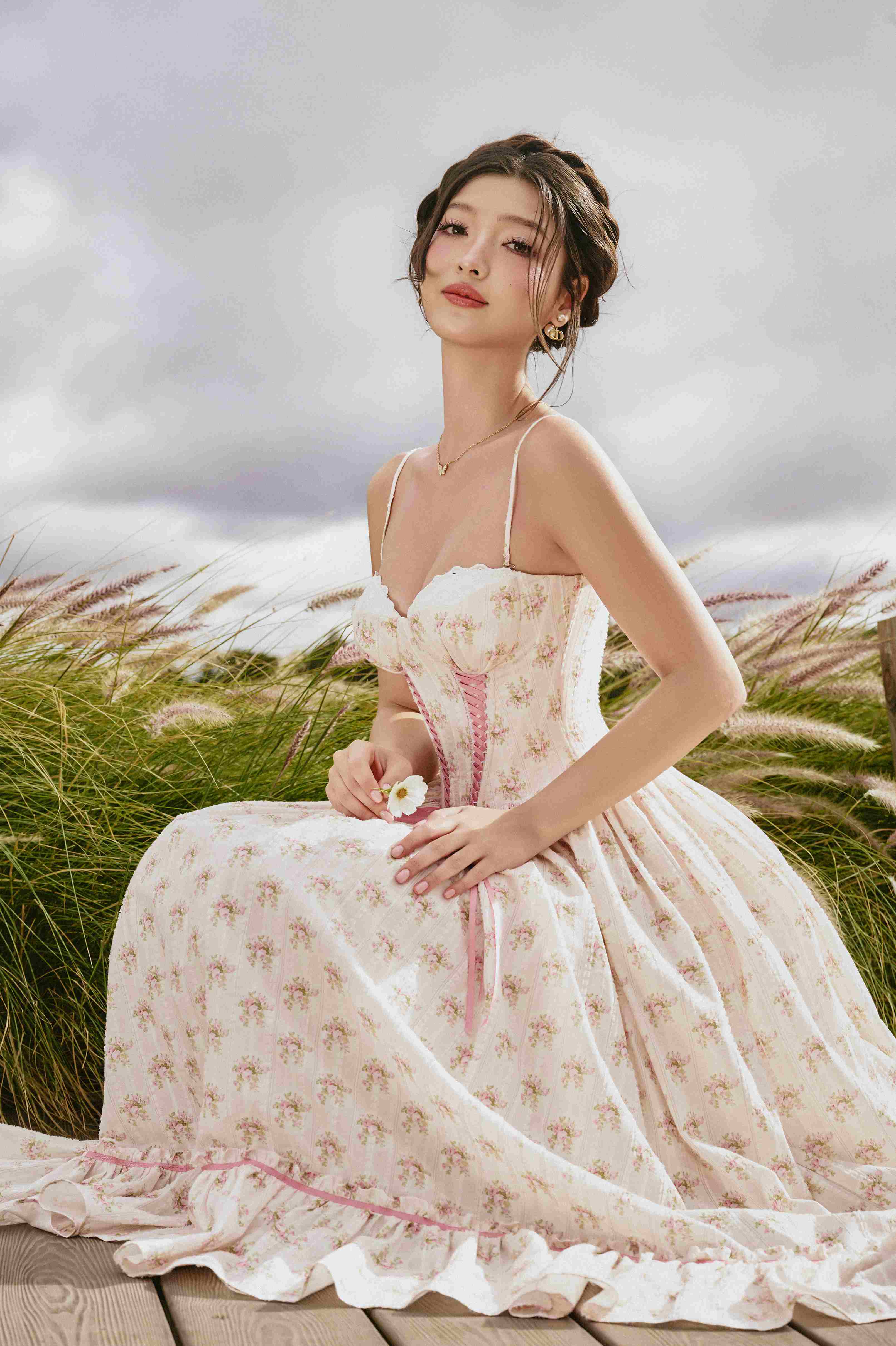 francesca's corset dress Helena Satin Corset Mini Dress
