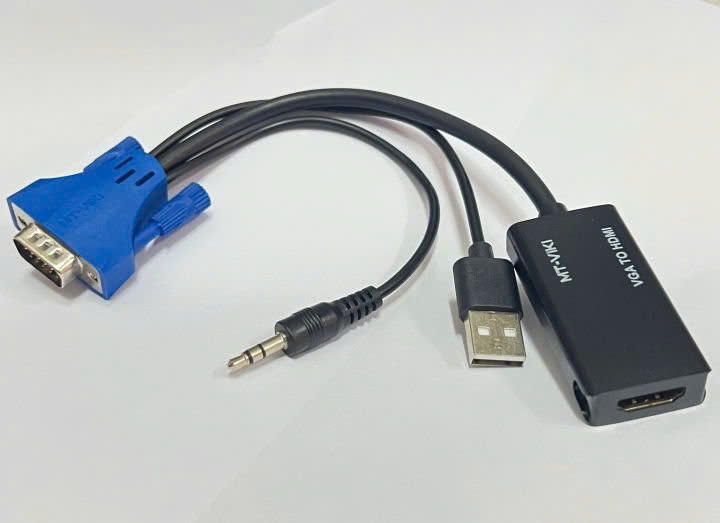 Cáp chuyển đổi từ VGA sang HDMI (có âm thanh + dây cáp Micro USB)